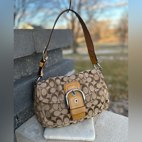 Coach Handbags - Coach Signature Soho Shoulder Hobo Purse